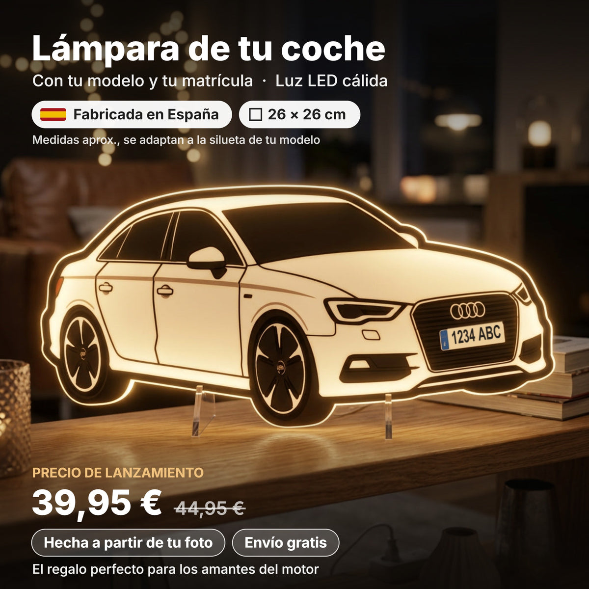 Lampara Personalizada de TU Coche